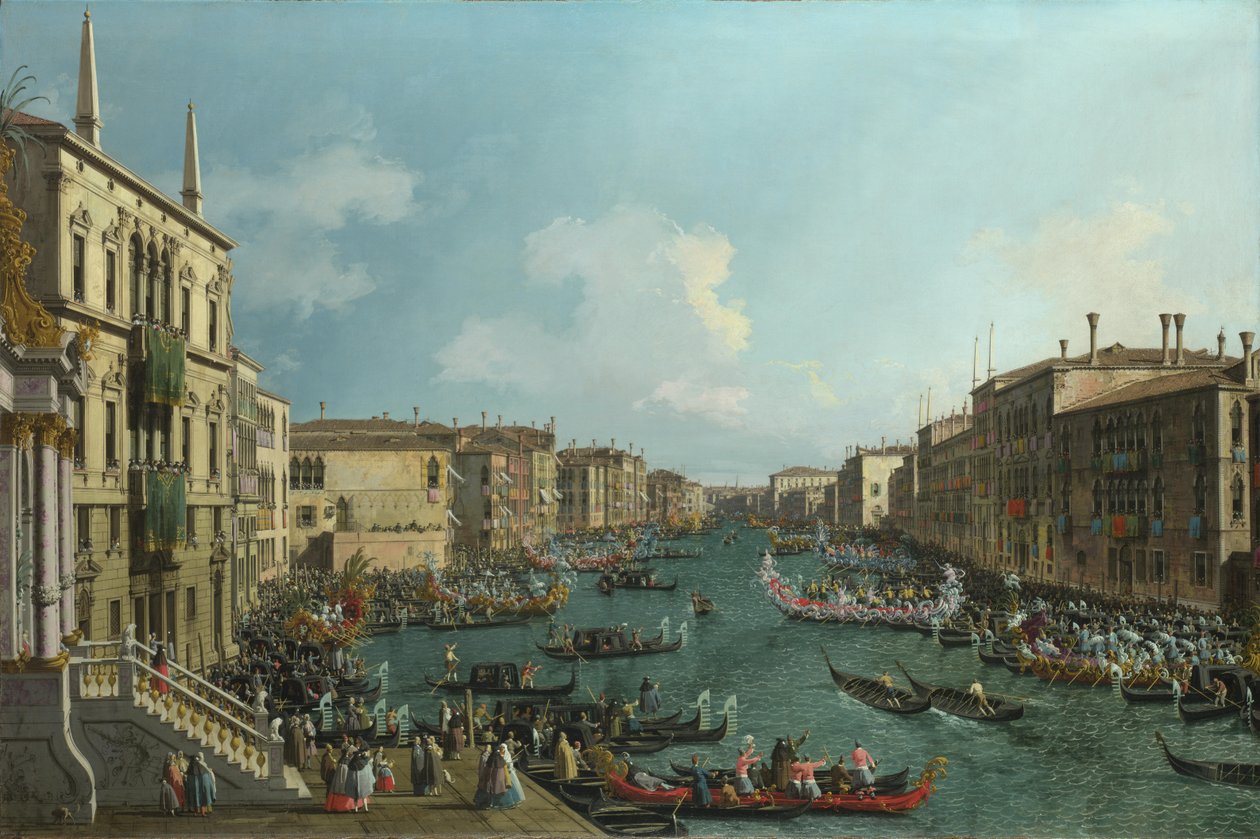 Een Regatta op het Grote Kanaal, ca. 1740 door Giovanni Antonio Canal