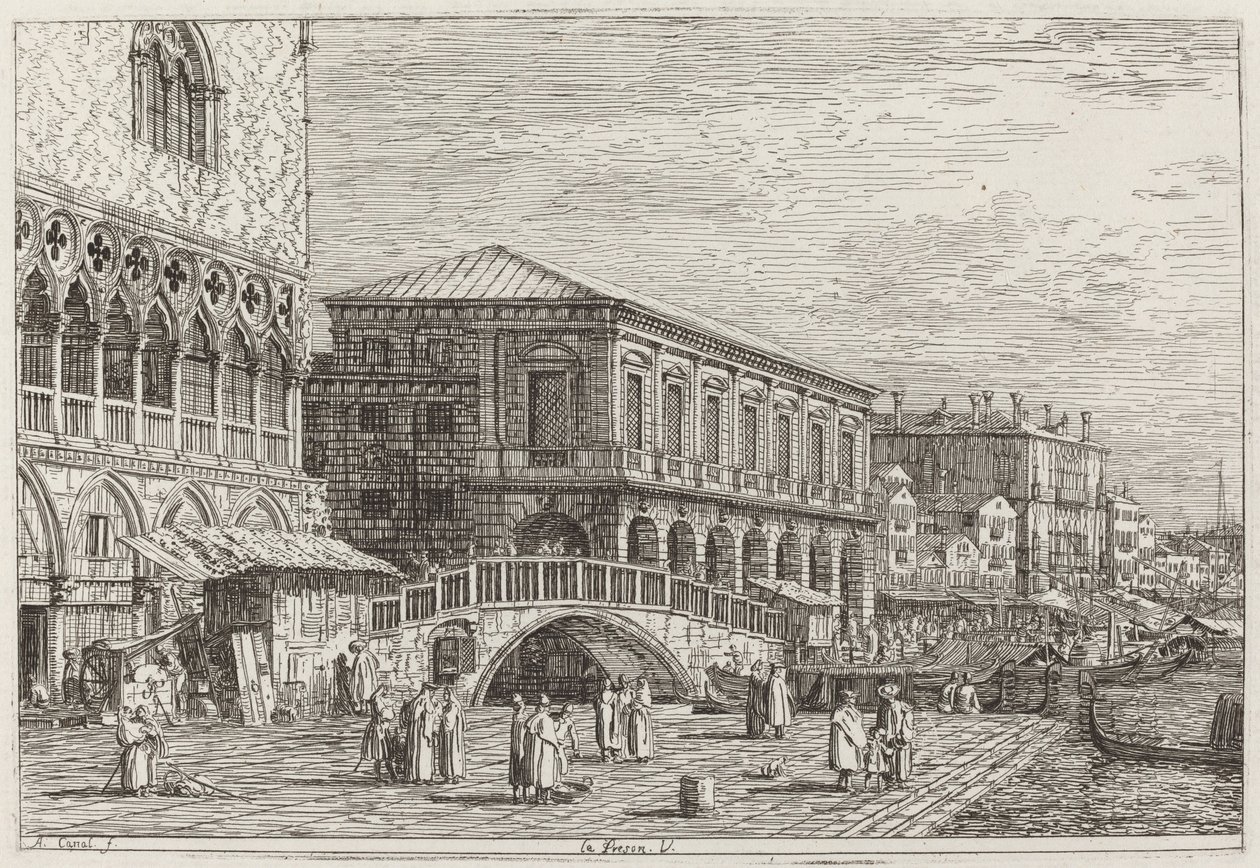Le Preson. V. [linksonder] door Canaletto