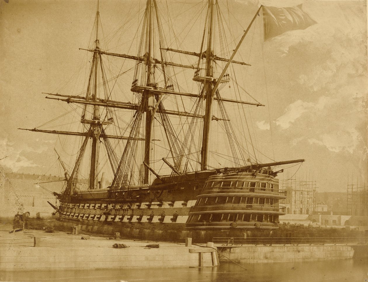 H.M.S. Hertog van Wellington door Capt. Linnaeus Tripe