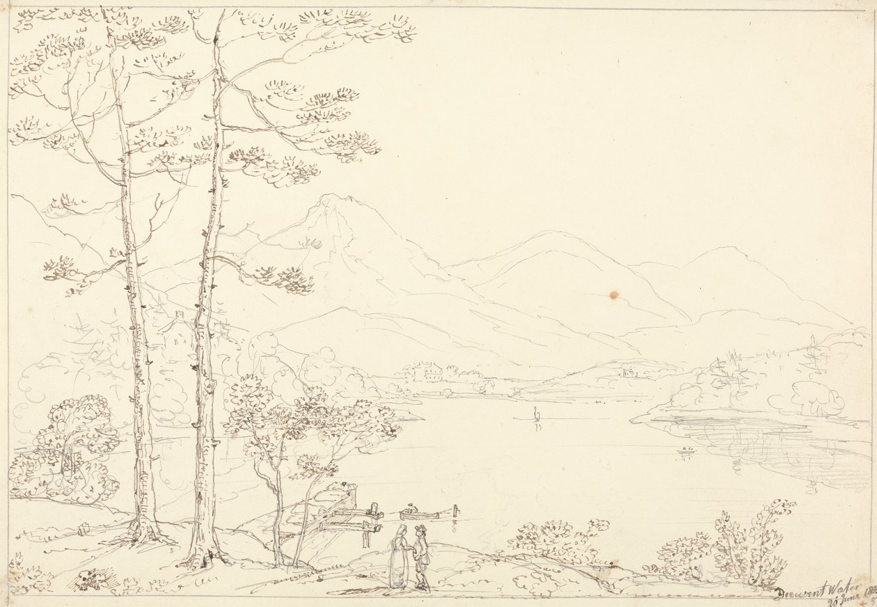 Derwent Water, 20 Juni 1835 door Capt. Thomas Hastings
