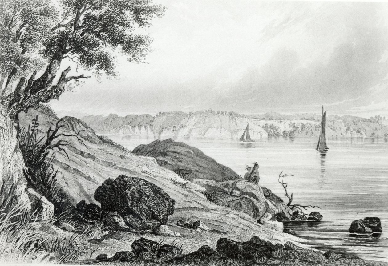 Oostkust van Amerika, gegraveerd door J.C. McRae door Captain Seth Eastman