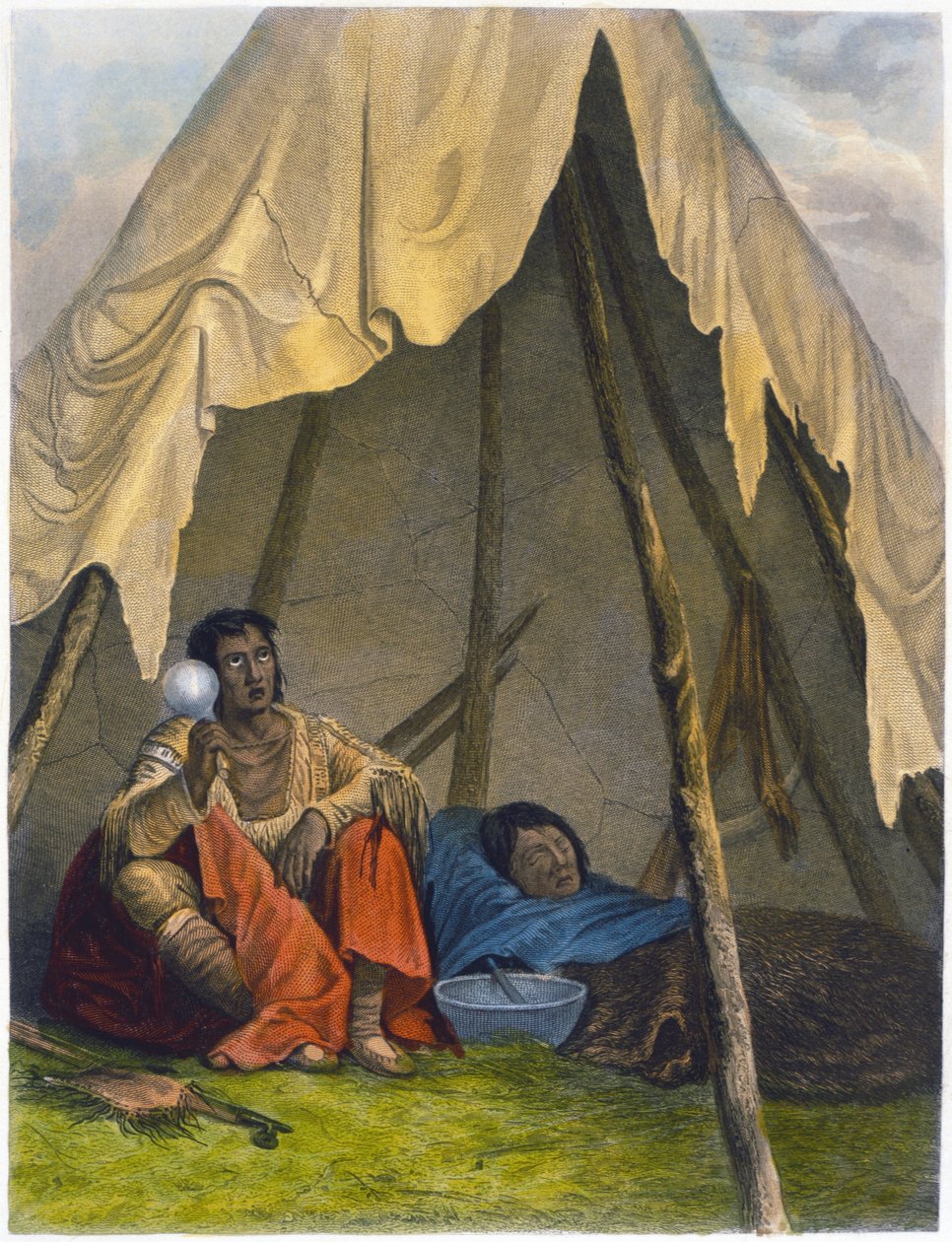 Medicijnman, 1853 door Captain Seth Eastman