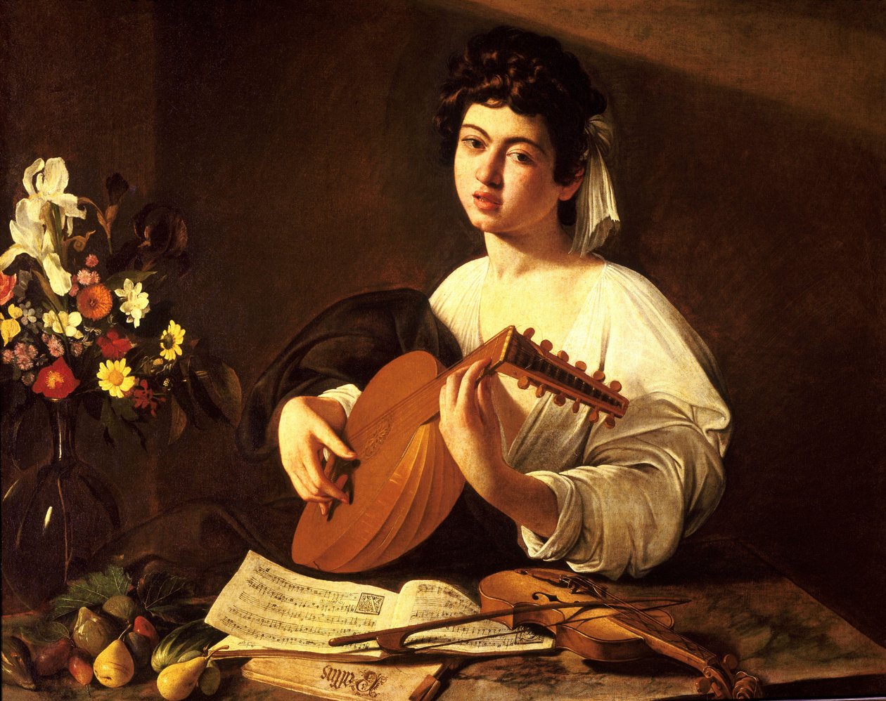 De luitspeler door Michelangelo Merisi Caravaggio