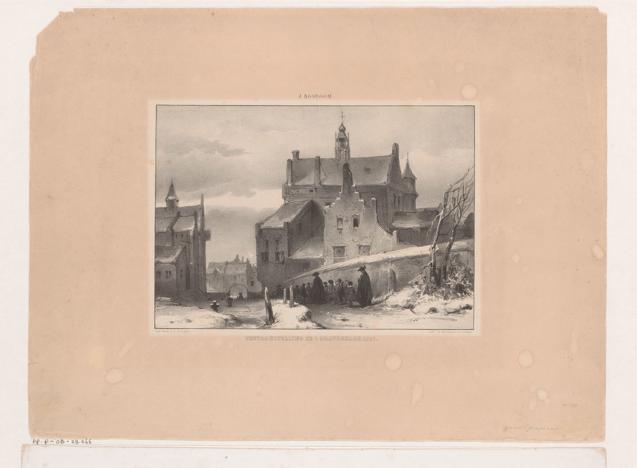 Wintergezicht door Carel Christiaan Antony Last