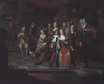 Carnavalscène door Carel Jacob Crec