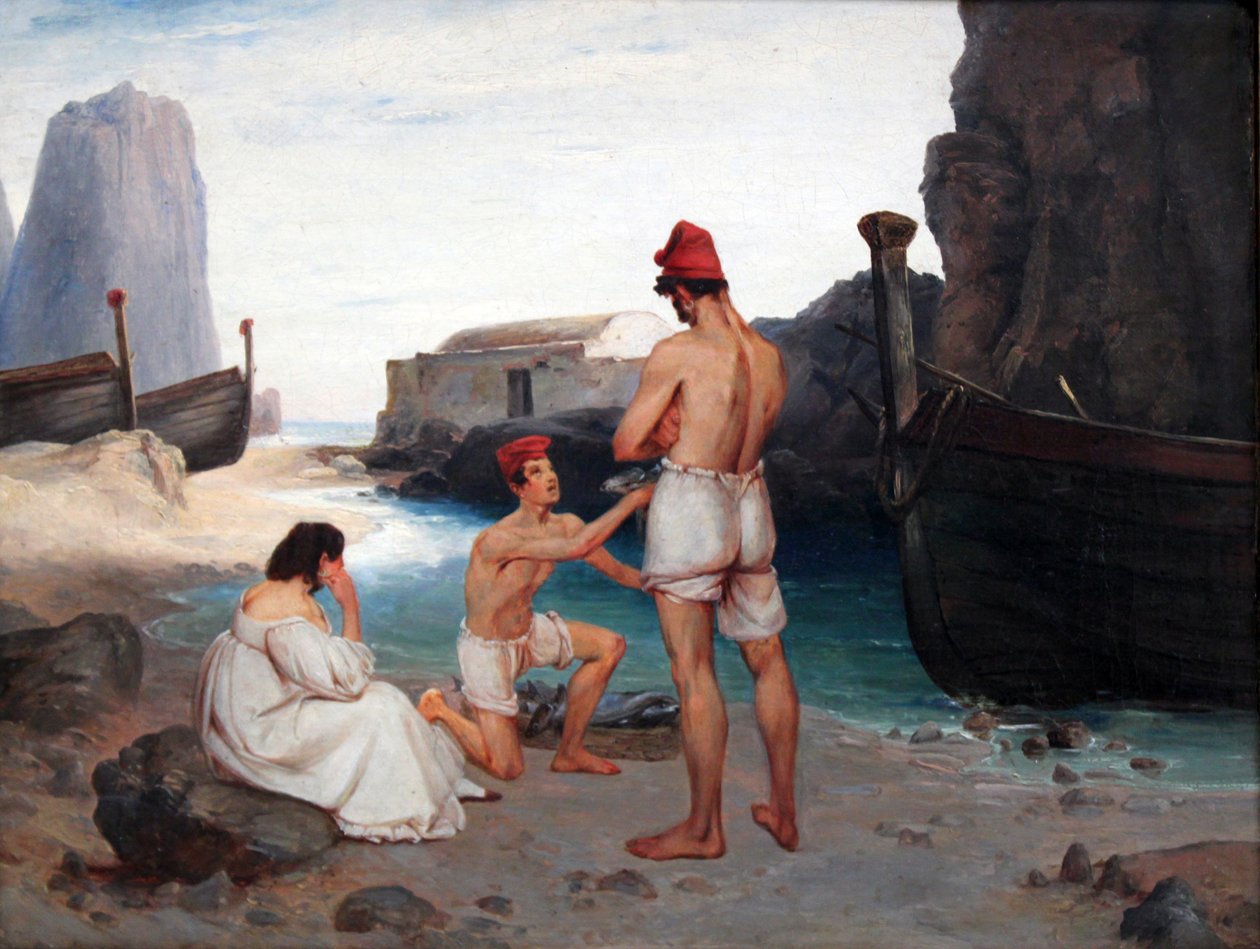 Vissers op Capri door Carl Blechen