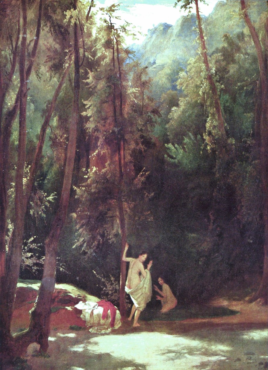 In het park van Terni door Carl Blechen