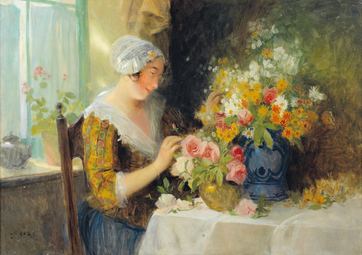 Bloemen schikken door Carl Duxa