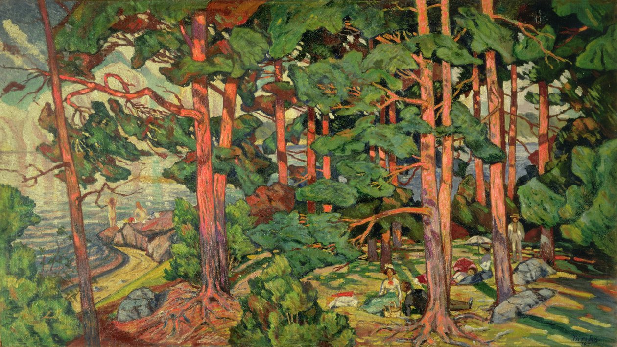 Fauve landschap, 1910 door Carl Edvard Diriks