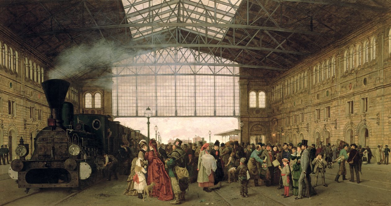 Nordwest Bahnhof, Wenen, 1875 door Carl Karger