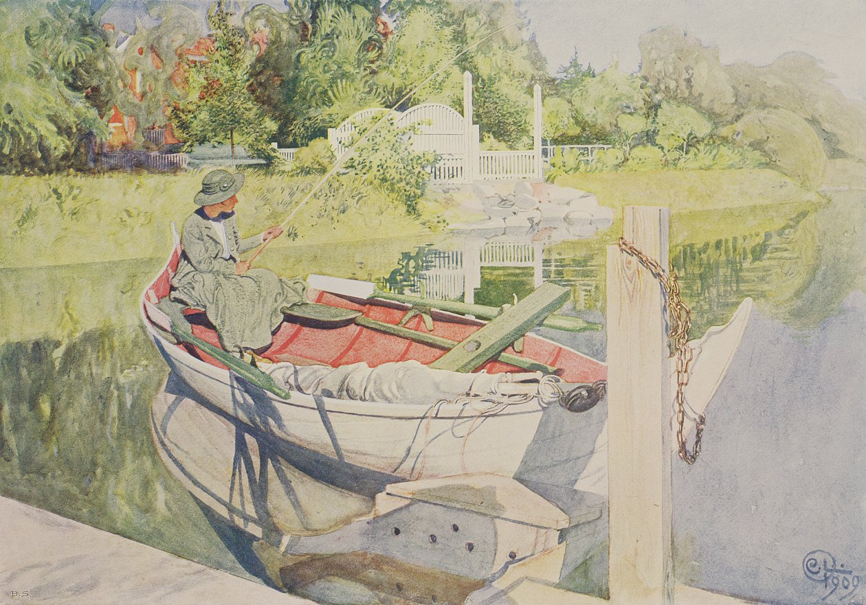 Vissen, 1909 door Carl Larsson