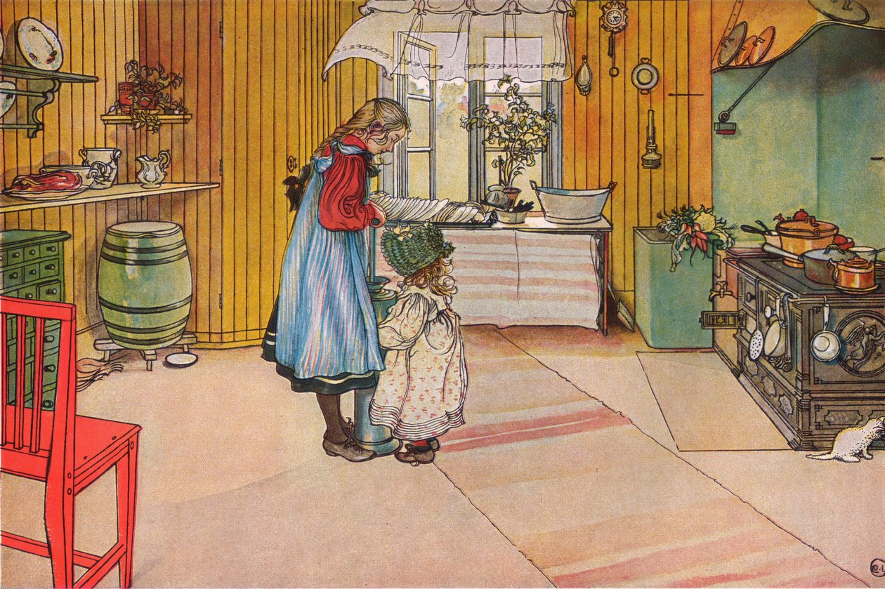 De keuken door Carl Larsson