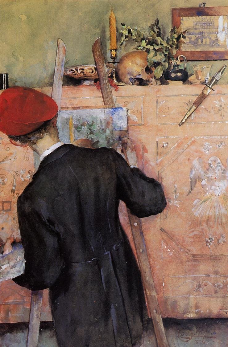 De stilleven schilder door Carl Larsson