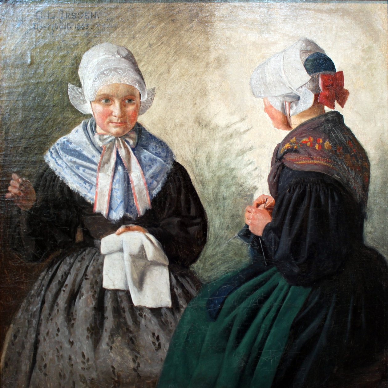 Twee Friese boeren door Carl Ludwig Jessen