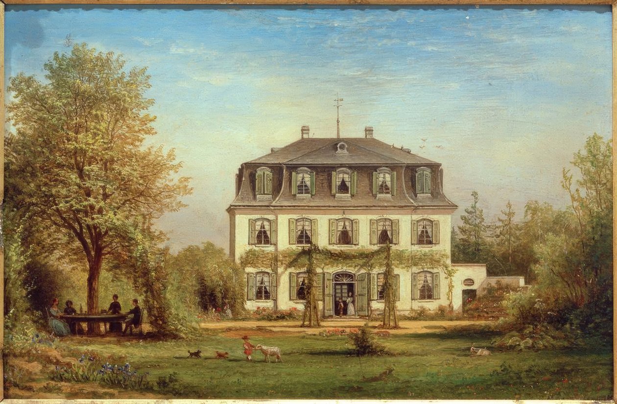 C. Morgenstern, Tuinhuis van de bankiersfamilie Bansa, Sachsenh. door Carl Morgenstern