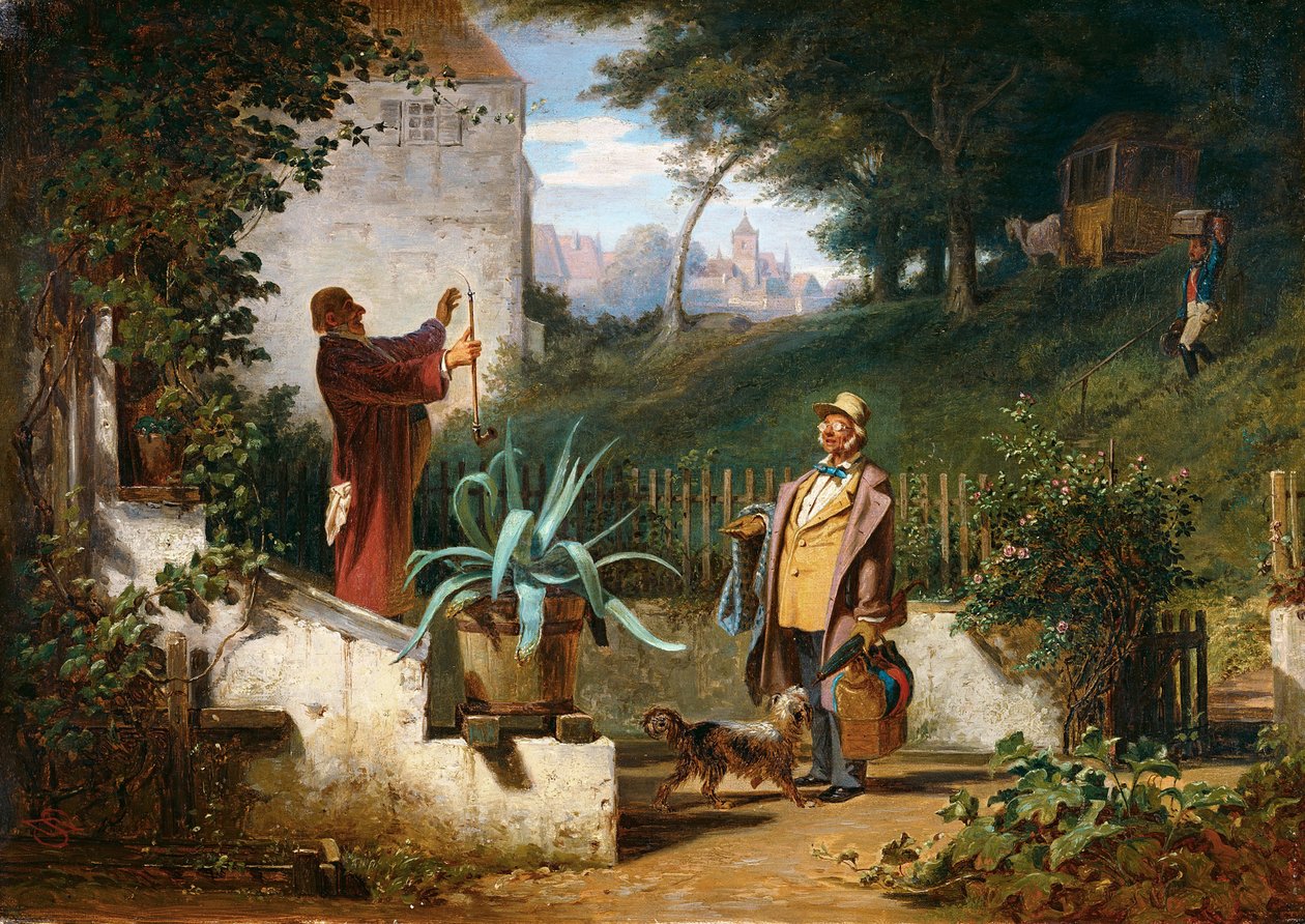 Jeugdvrienden door Carl Spitzweg