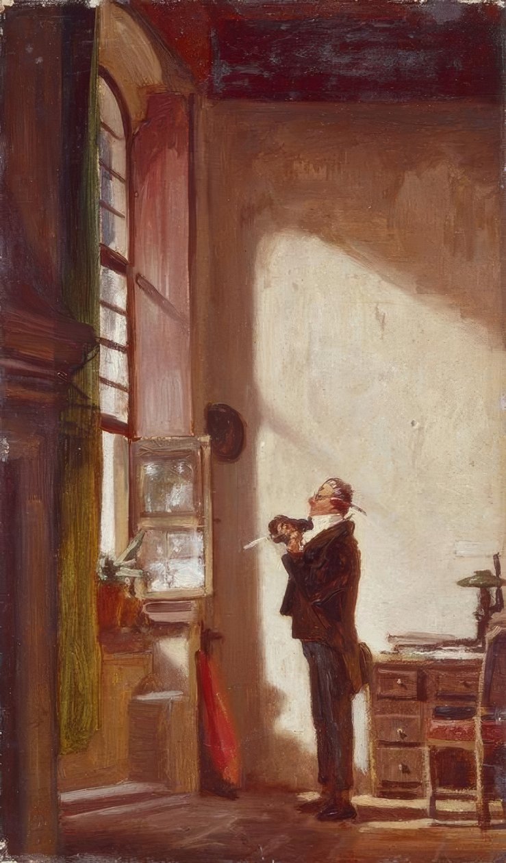 De schrijver door Carl Spitzweg