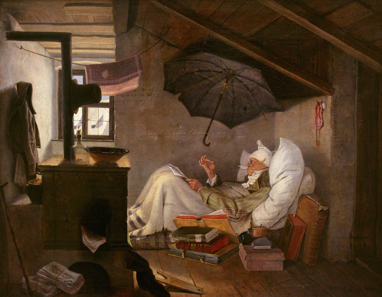 De arme dichter door Carl Spitzweg