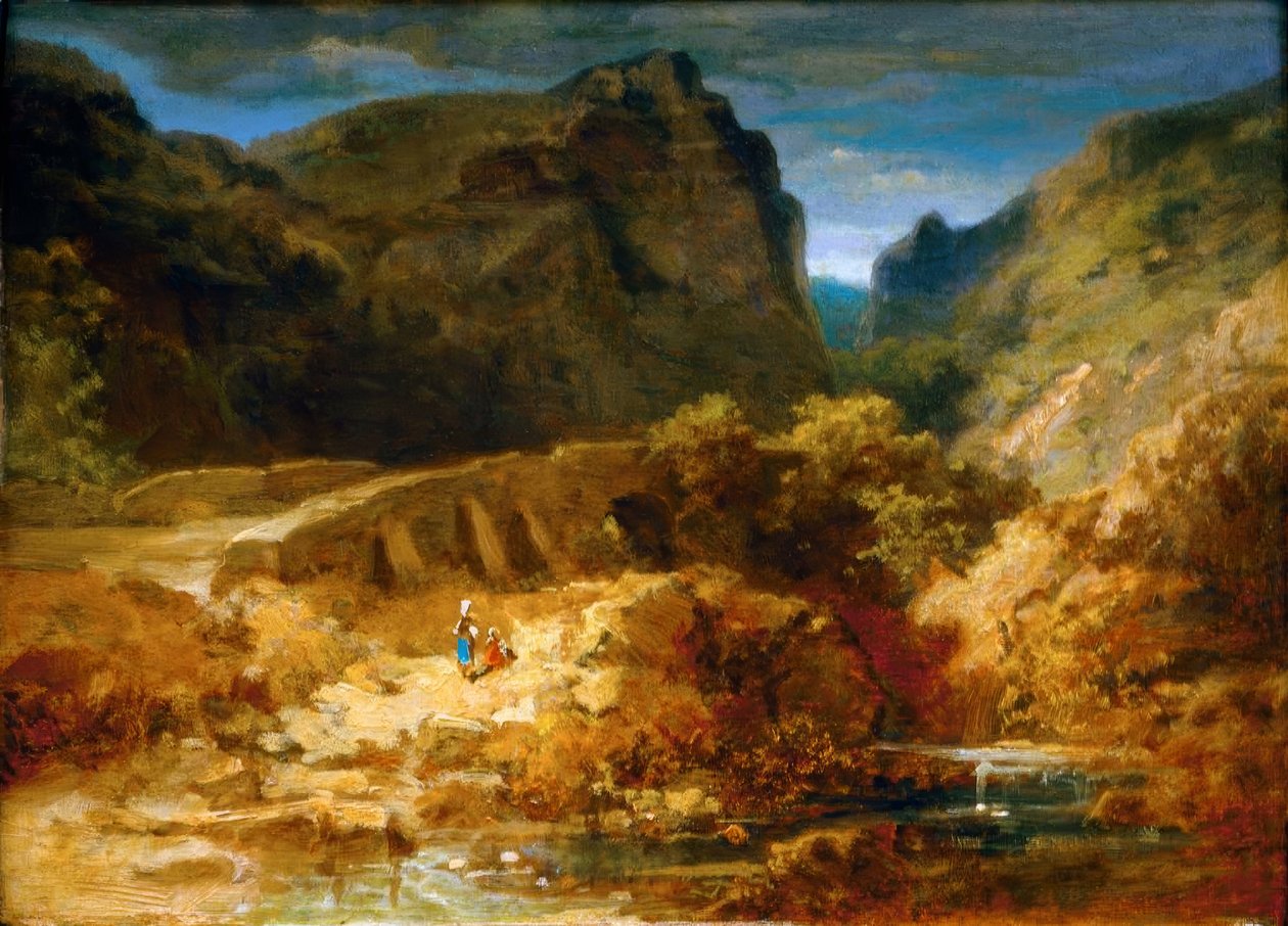 Italiaans landschap door Carl Spitzweg