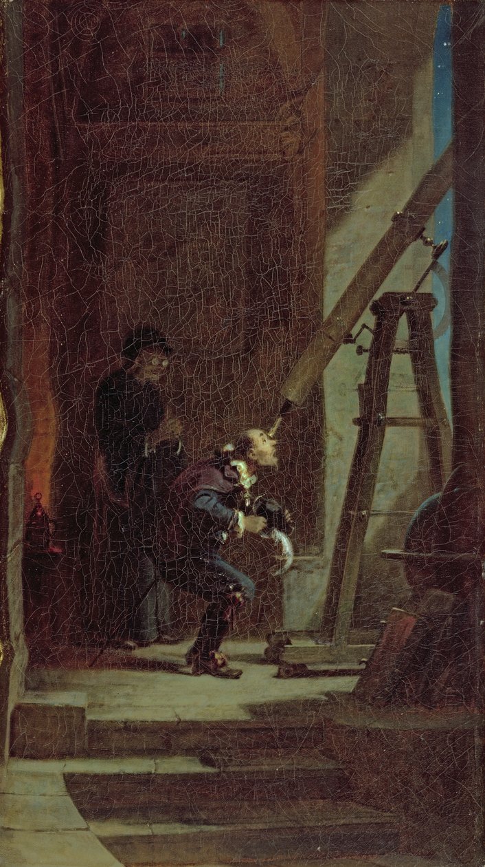 De sterrenkijker, c.1863 door Carl Spitzweg