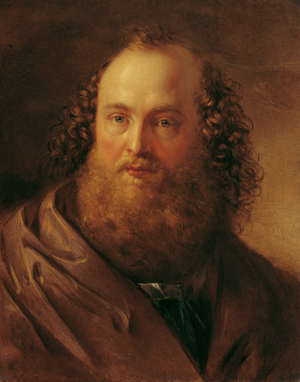Mannelijke studiehoofd door Carl Agricola
