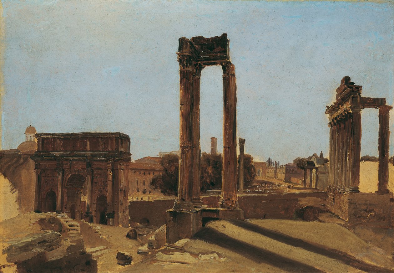 Het Forum Romanum door Carl Blechen