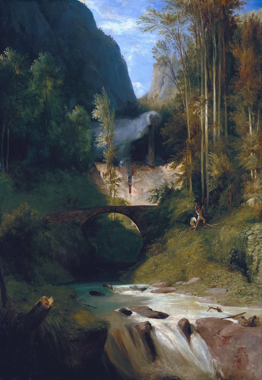 Kloof bij Amalfi door Carl Blechen