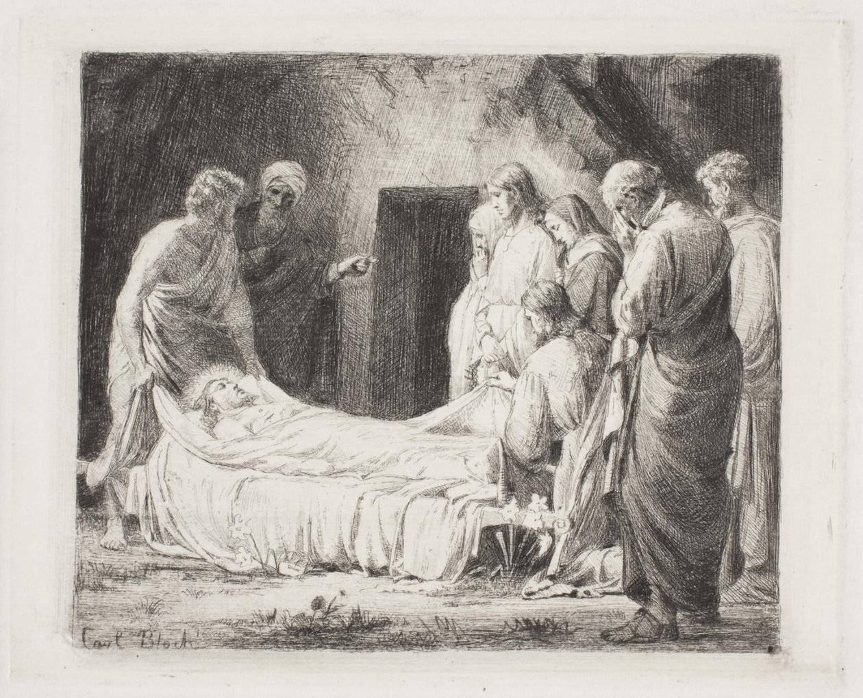 Graflegging van Christus door Carl Bloch