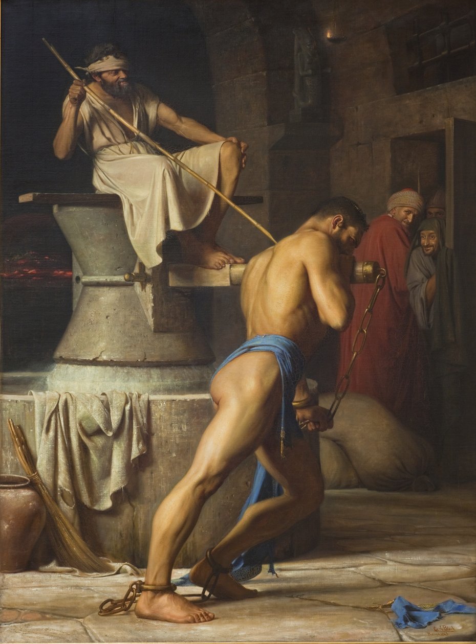 Samson en de Filistijnen door Carl Bloch