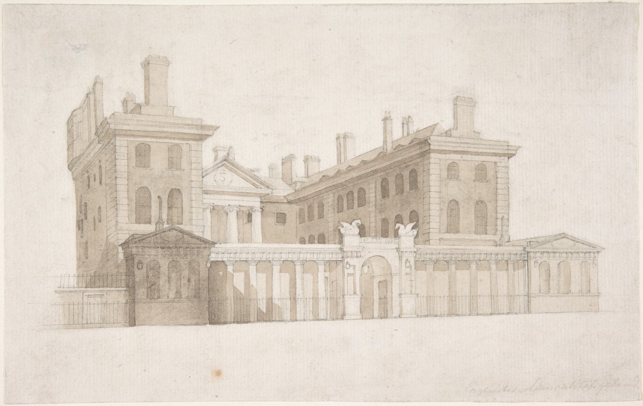 De oude Admiraliteit in Londen door Carl Gustav Carus