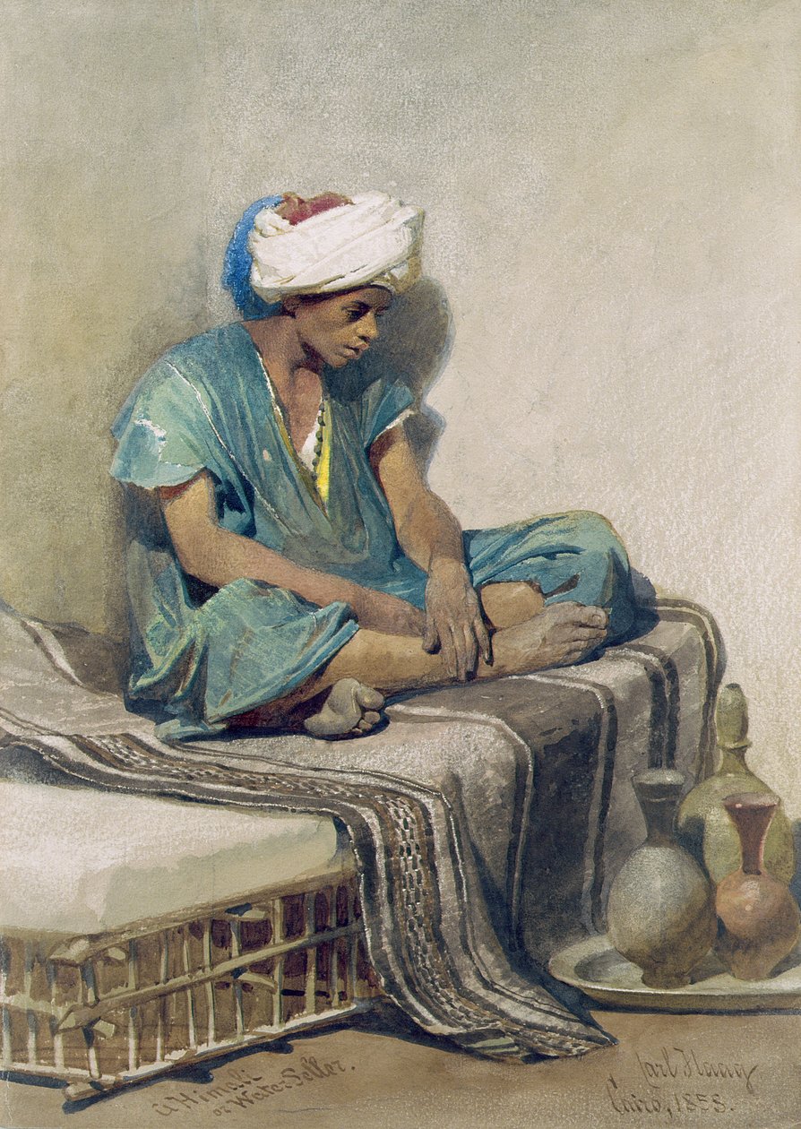 Een Himali of waterverkoper, 1855 door Carl Haag