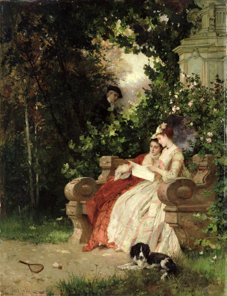 De Afluisteraar, 1868 door Carl Heinrich Hoff