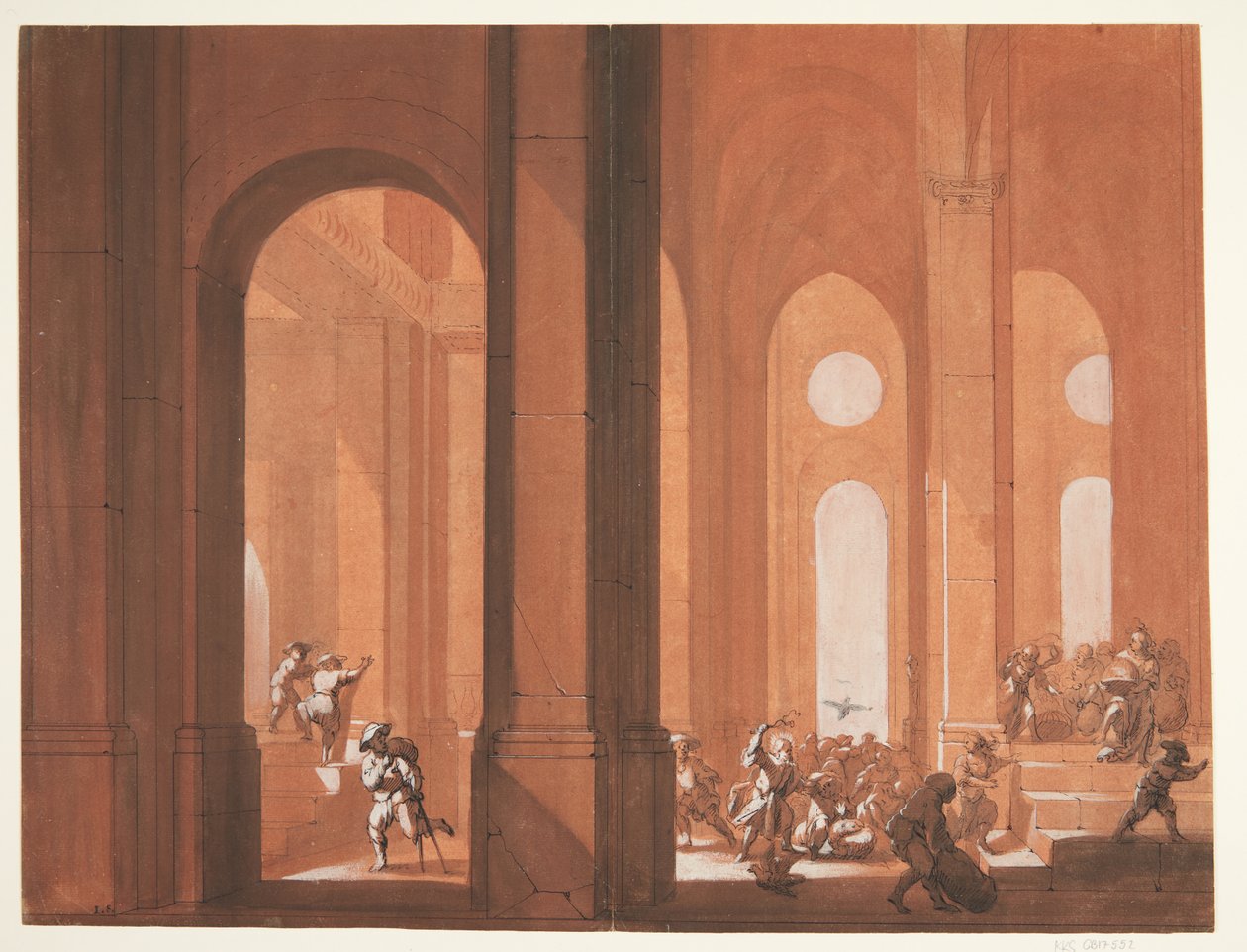 Christus verdrijft de kooplieden uit de tempel door Carl Krick
