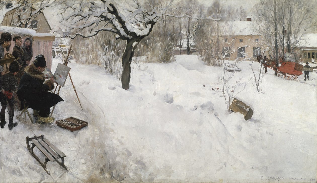 Schilder in de open lucht door Carl Larsson