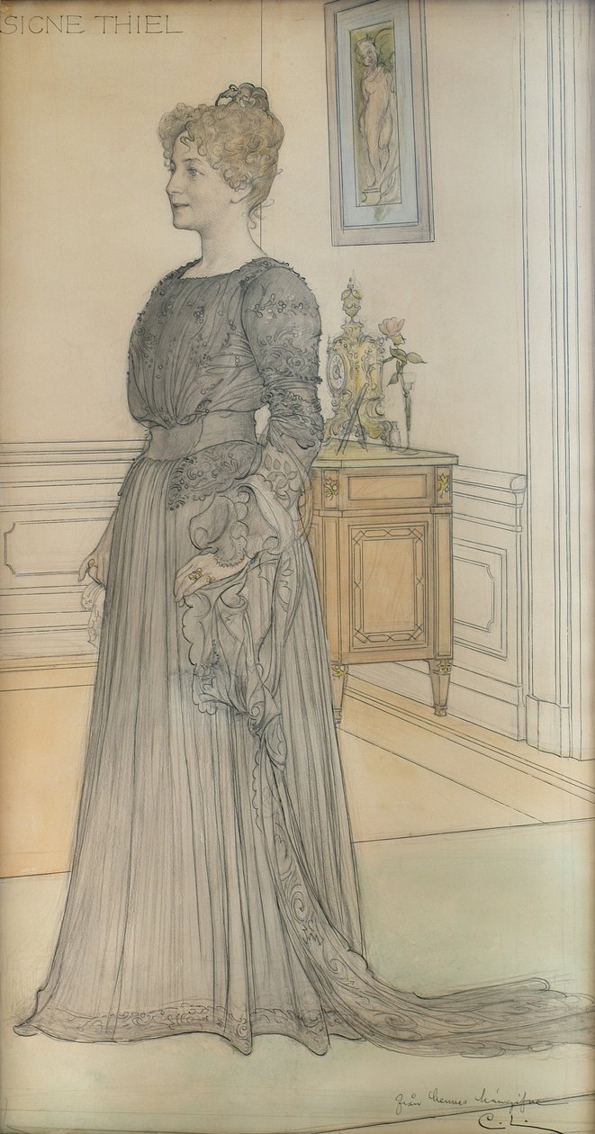 Portret van mevrouw Signe Thiel door Carl Larsson