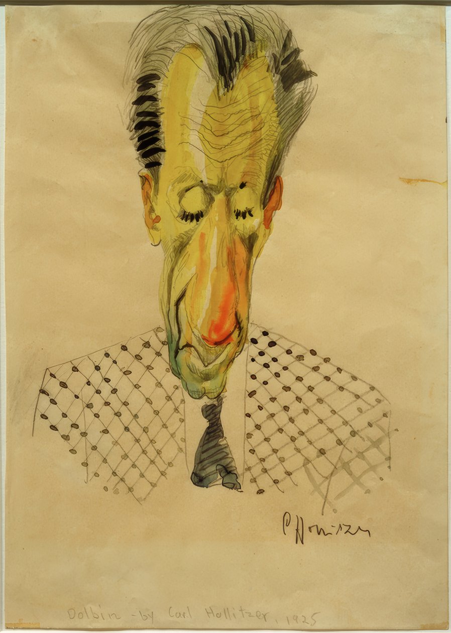 B.F. Dolbin / Karikatuur van C.-F. Hollitzer, 1925 door Carl Leopold Hollitzer
