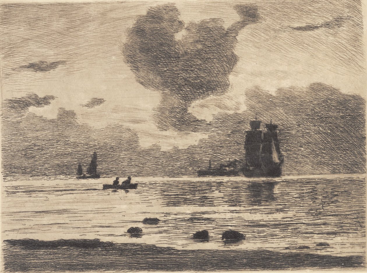 Avond op zee door Carl Locher