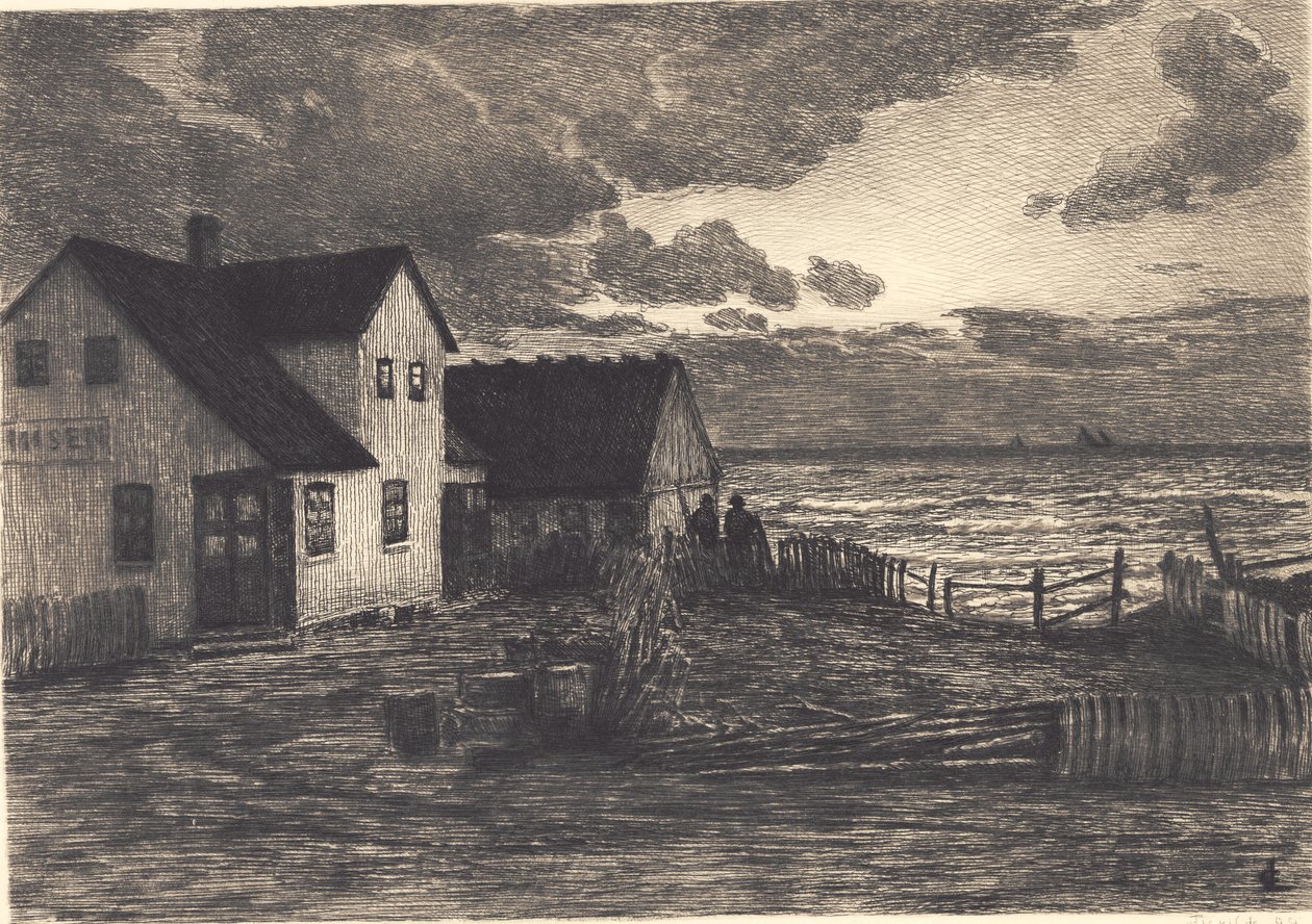 Huis bij de zee. Tisvilde door Carl Locher