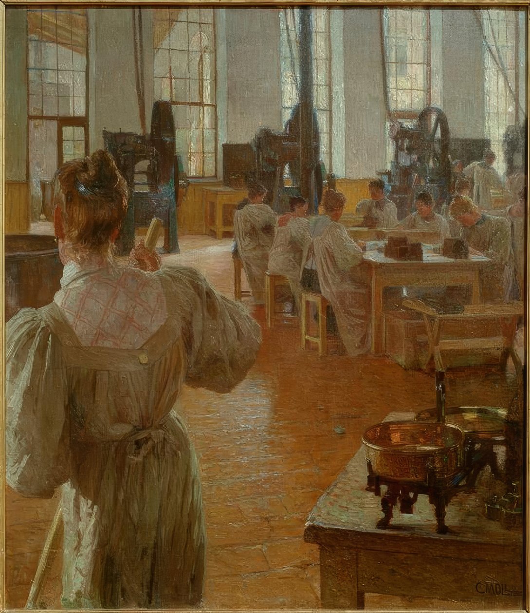 In de koffiefabriek door Carl Moll