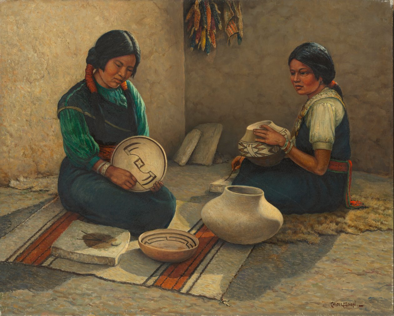 Hopi Aardewerk Schilders door Carl Moon