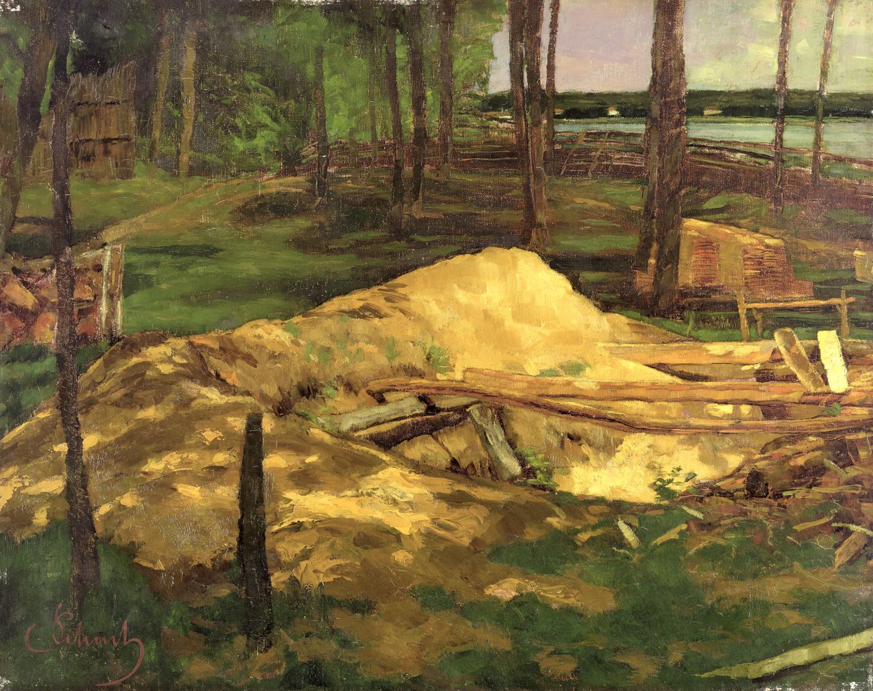 Zaagselput, 1876 door Carl Schuch