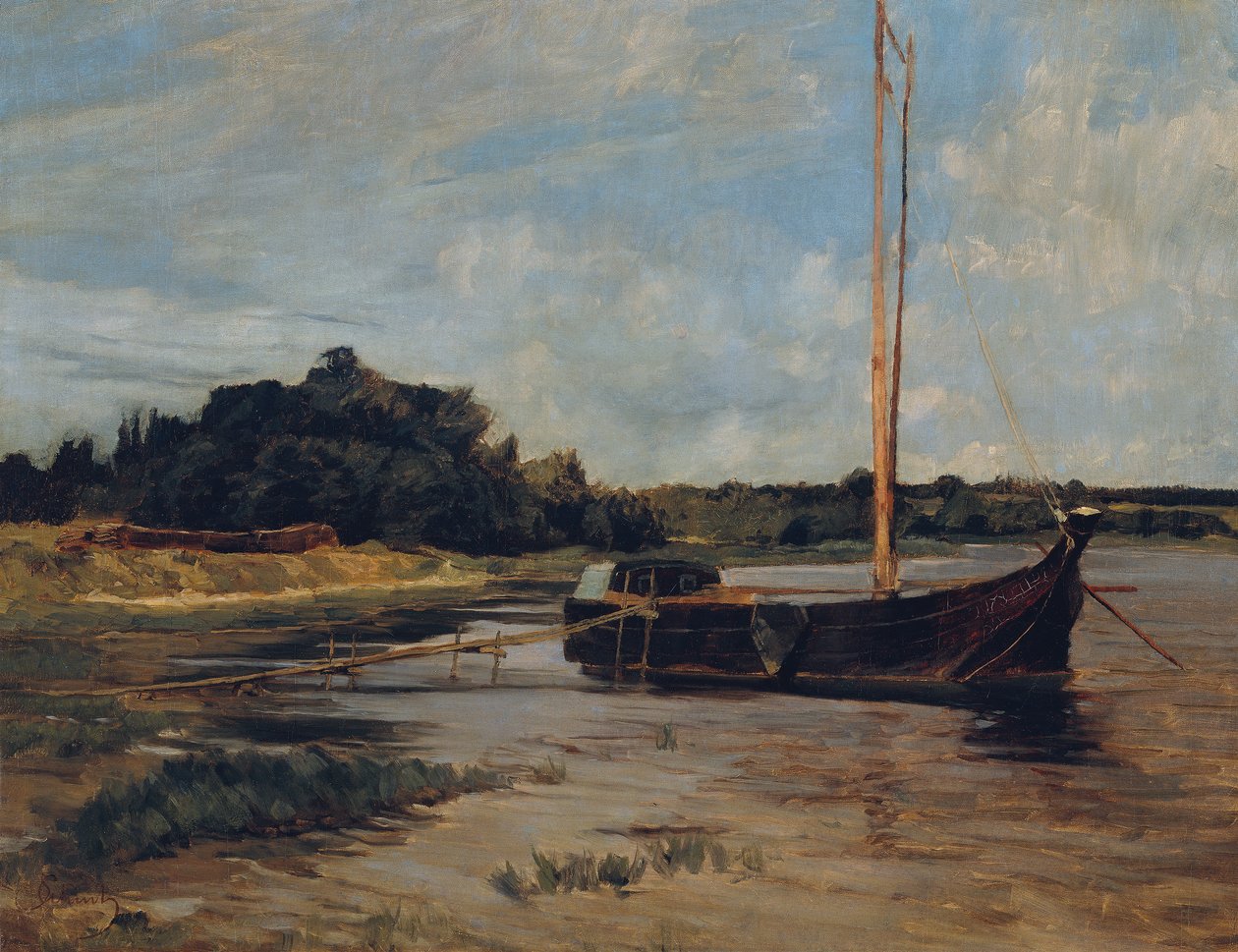 Zeilschip op de Havel door Carl Schuch