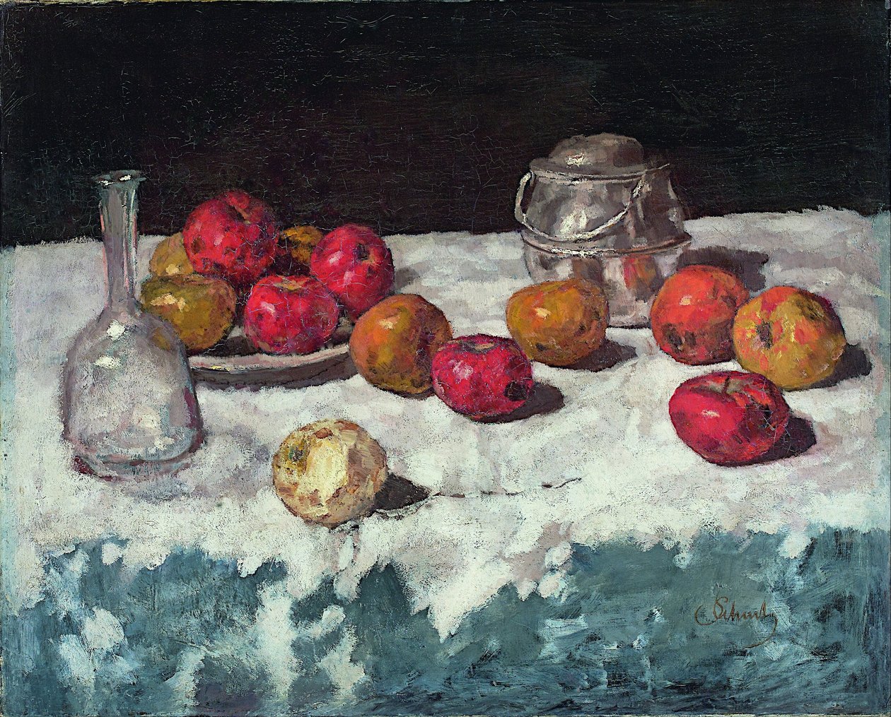 Stilleven met appels door Carl Schuch