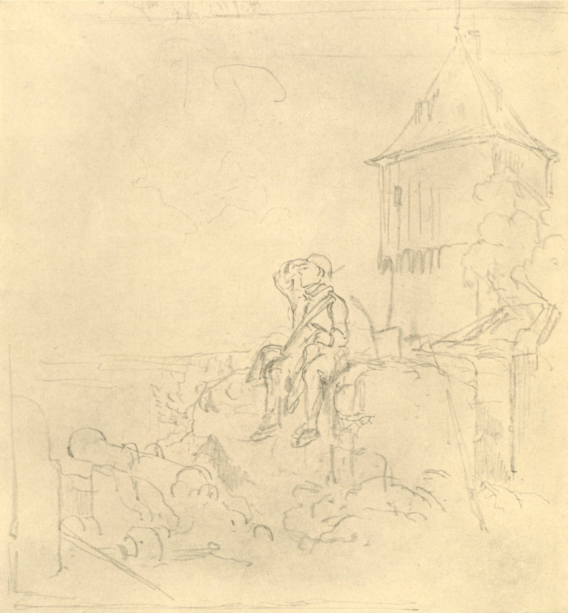 Verdachte Rook, midden-late 19e eeuw, c1924 door Carl Spitzweg