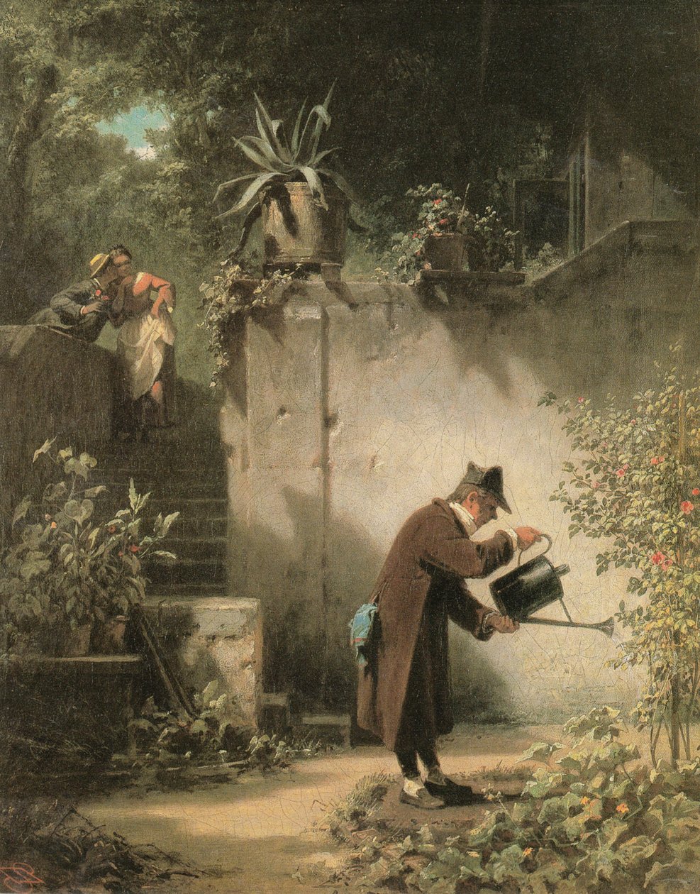 De bloemenliefhebber door Carl Spitzweg