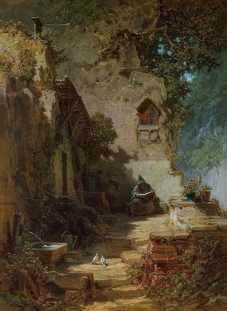 De kluizenaar door Carl Spitzweg