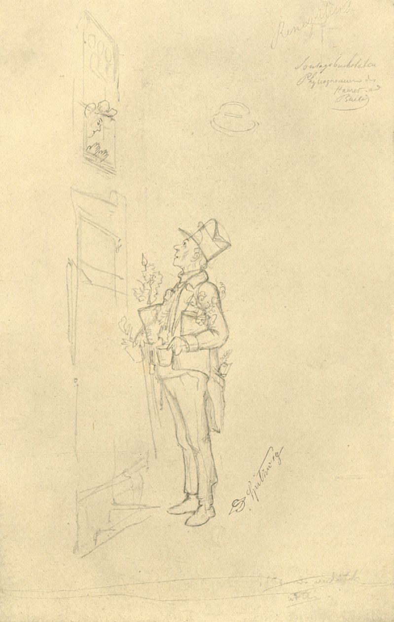 Der Gratulant, midden-late 19e eeuw, c1924 door Carl Spitzweg