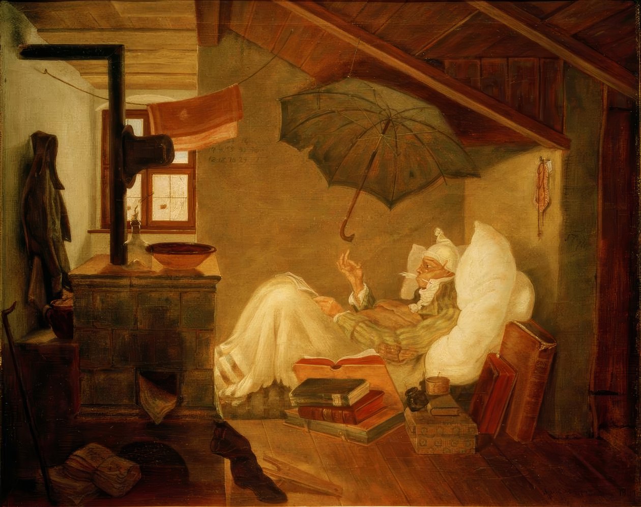 De Arme Dichter door Carl Spitzweg