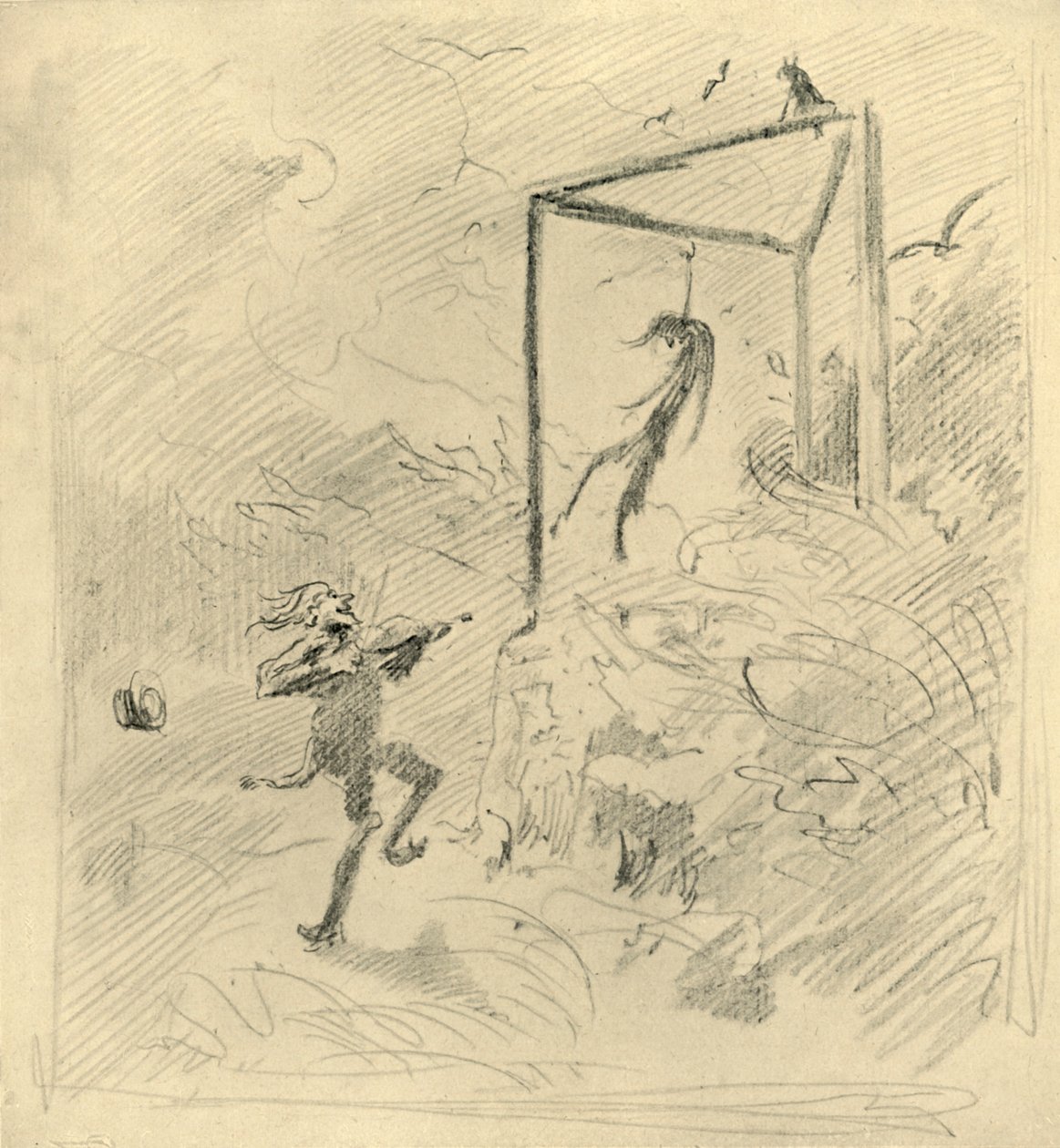 Galgenmuziek, midden-late 19e eeuw, ca. 1924 door Carl Spitzweg