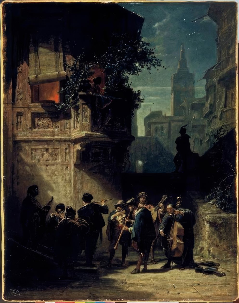 Spaans serenade door Carl Spitzweg